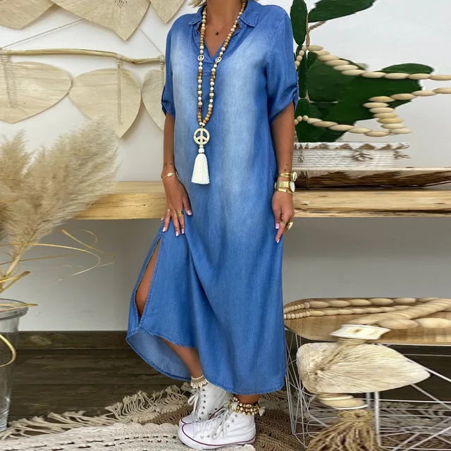 CASSIDY™ | Maxi Denim dress
