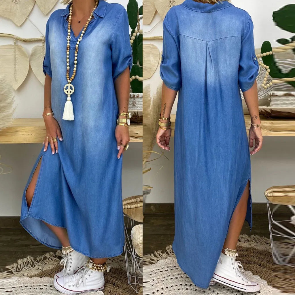 CASSIDY™ | Maxi Denim dress