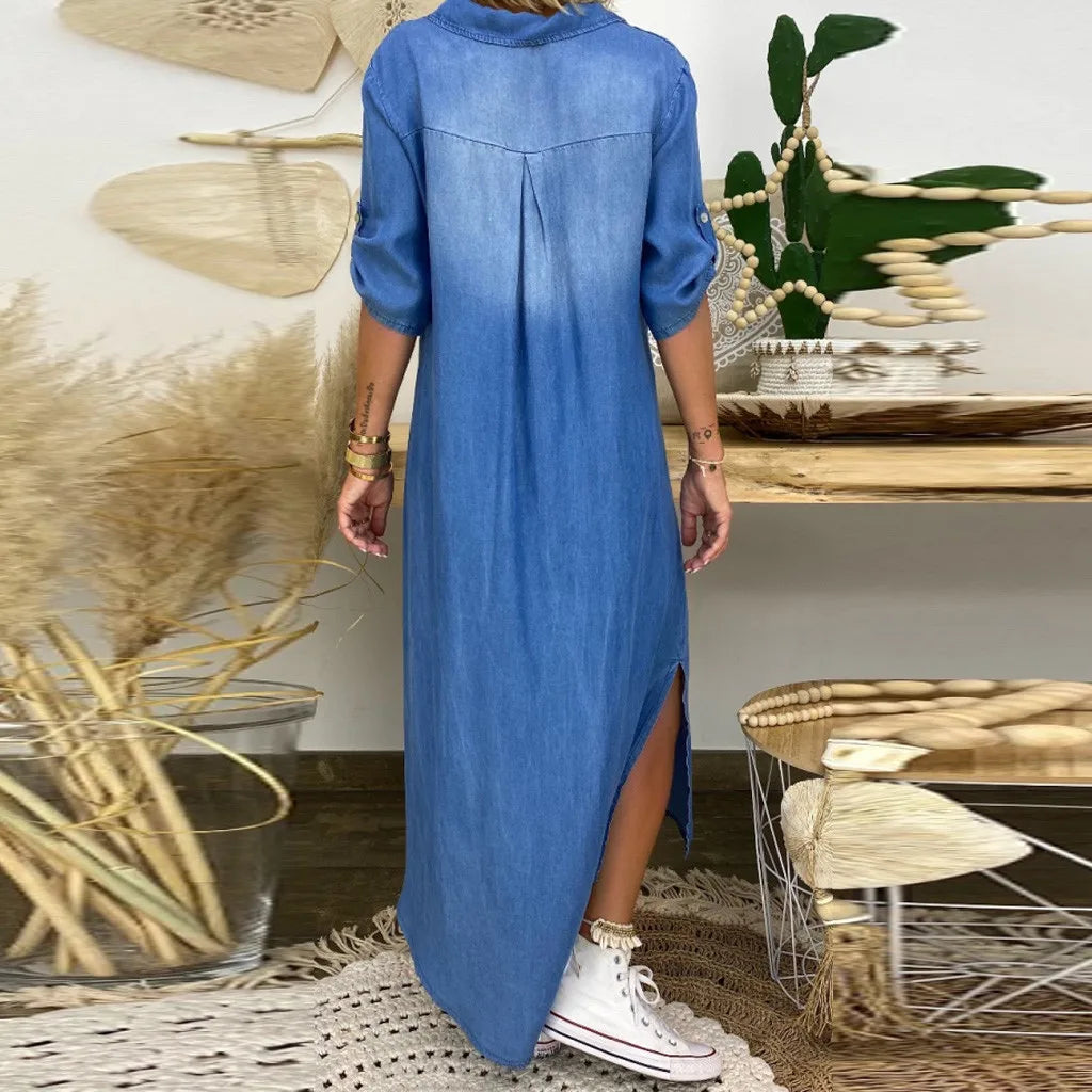 CASSIDY™ | Maxi Denim dress