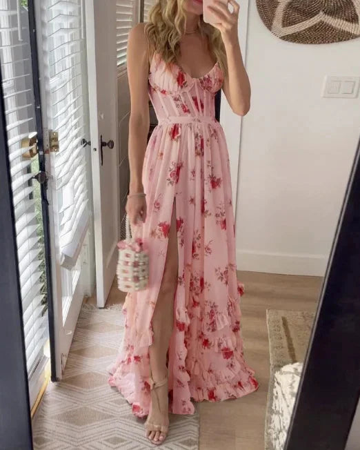 ADDISON | Maxi dress with floral pattern