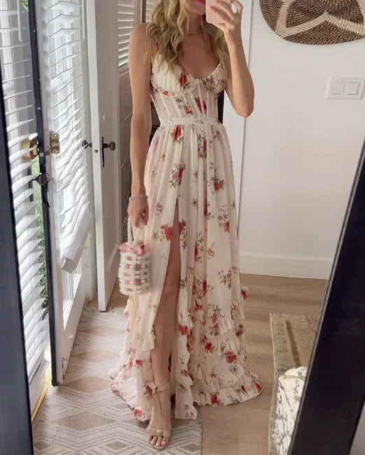 ADDISON | Maxi dress with floral pattern