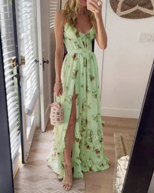 ADDISON | Maxi dress with floral pattern