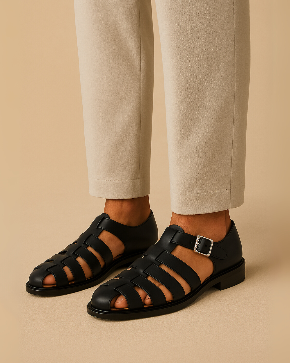EMERY｜Closed sandals with strap