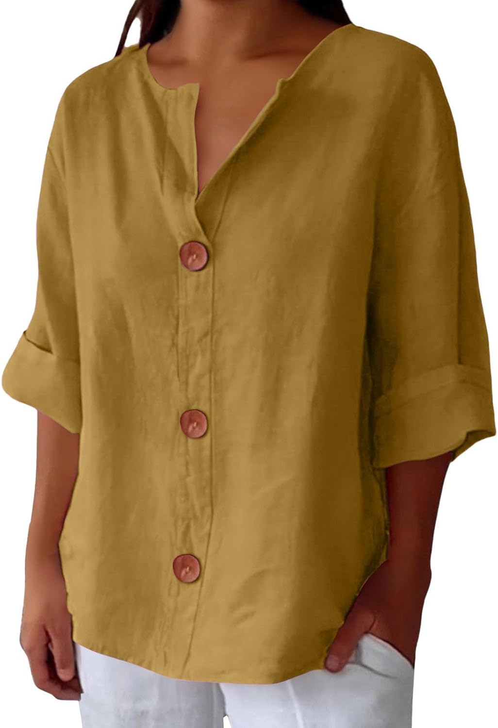 EVERLY｜Casual linen blouse