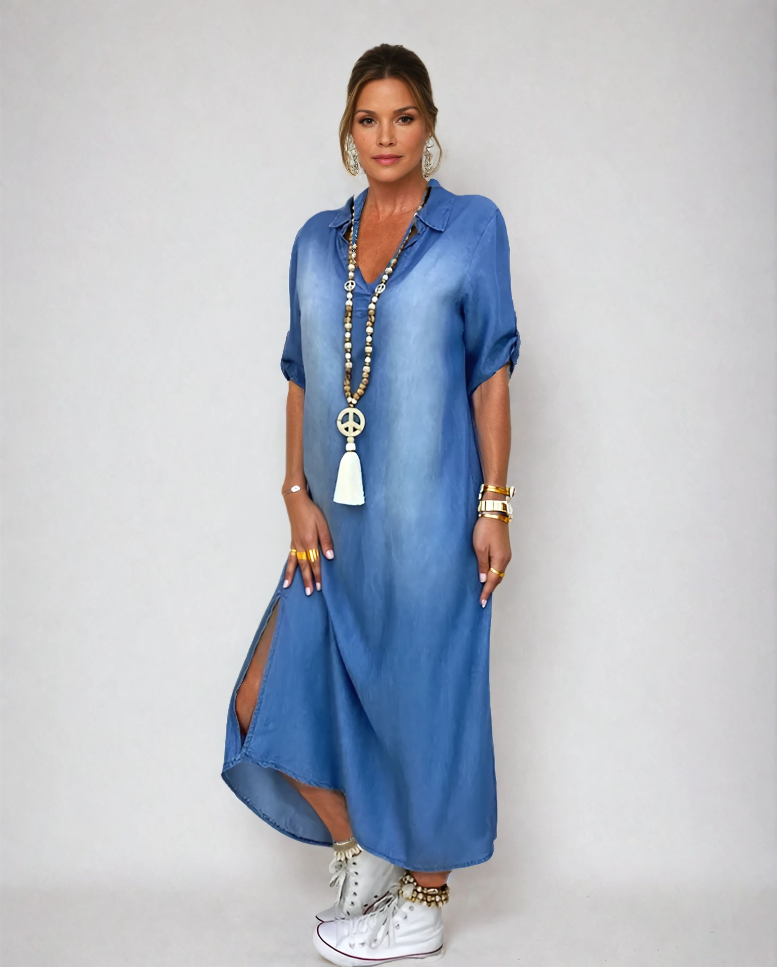 CASSIDY™ | Maxi Denim dress