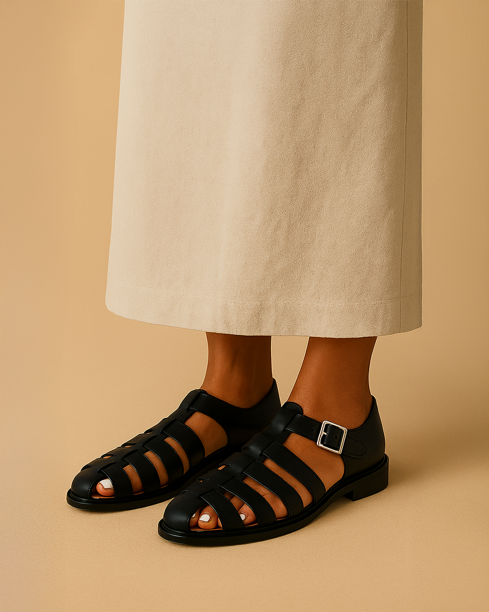 EMERY｜Closed sandals with strap