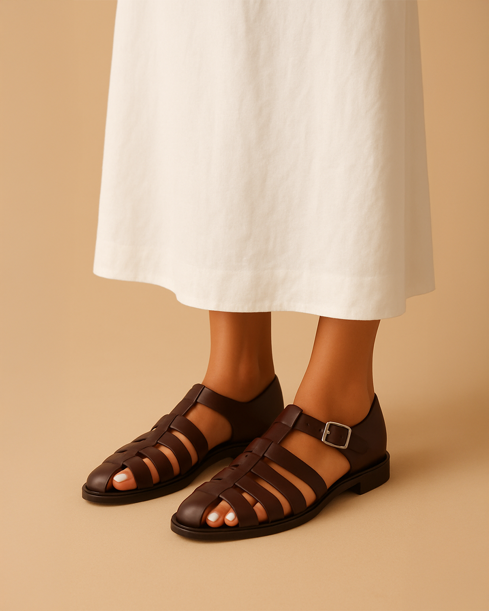 EMERY｜Closed sandals with strap