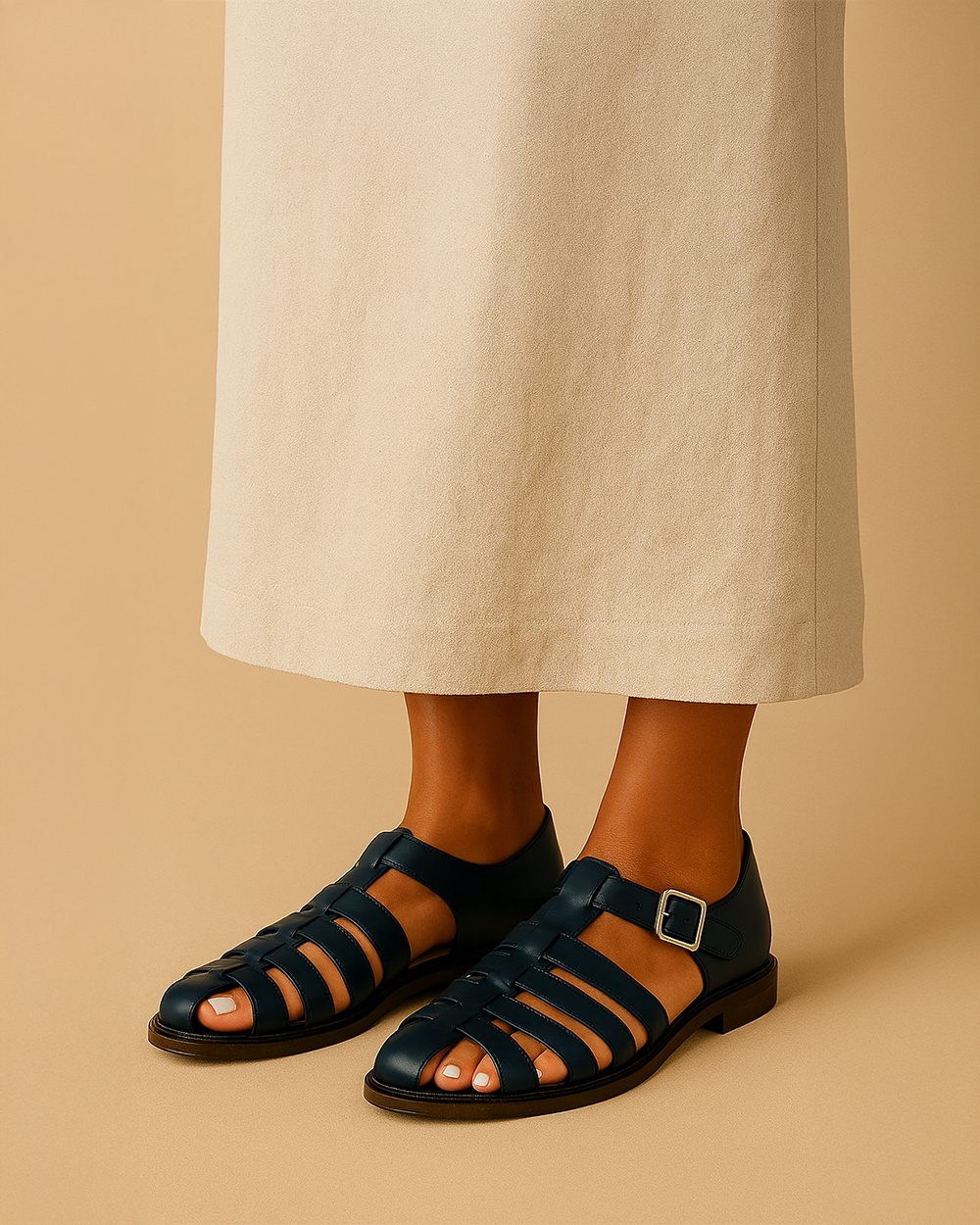 EMERY｜Closed sandals with strap